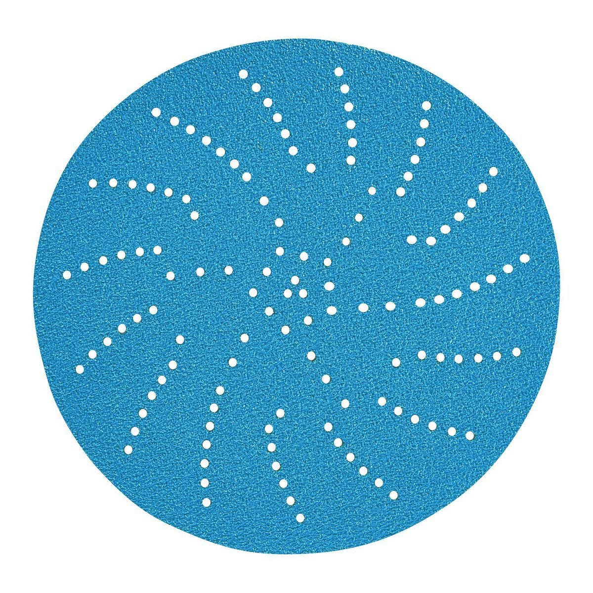 HERCULES - 6 in., 60-Grit Hook-and-Loop Multihole Pattern Sanding Disc with Ceramic Alumina Grain, 5-Pack - 58813