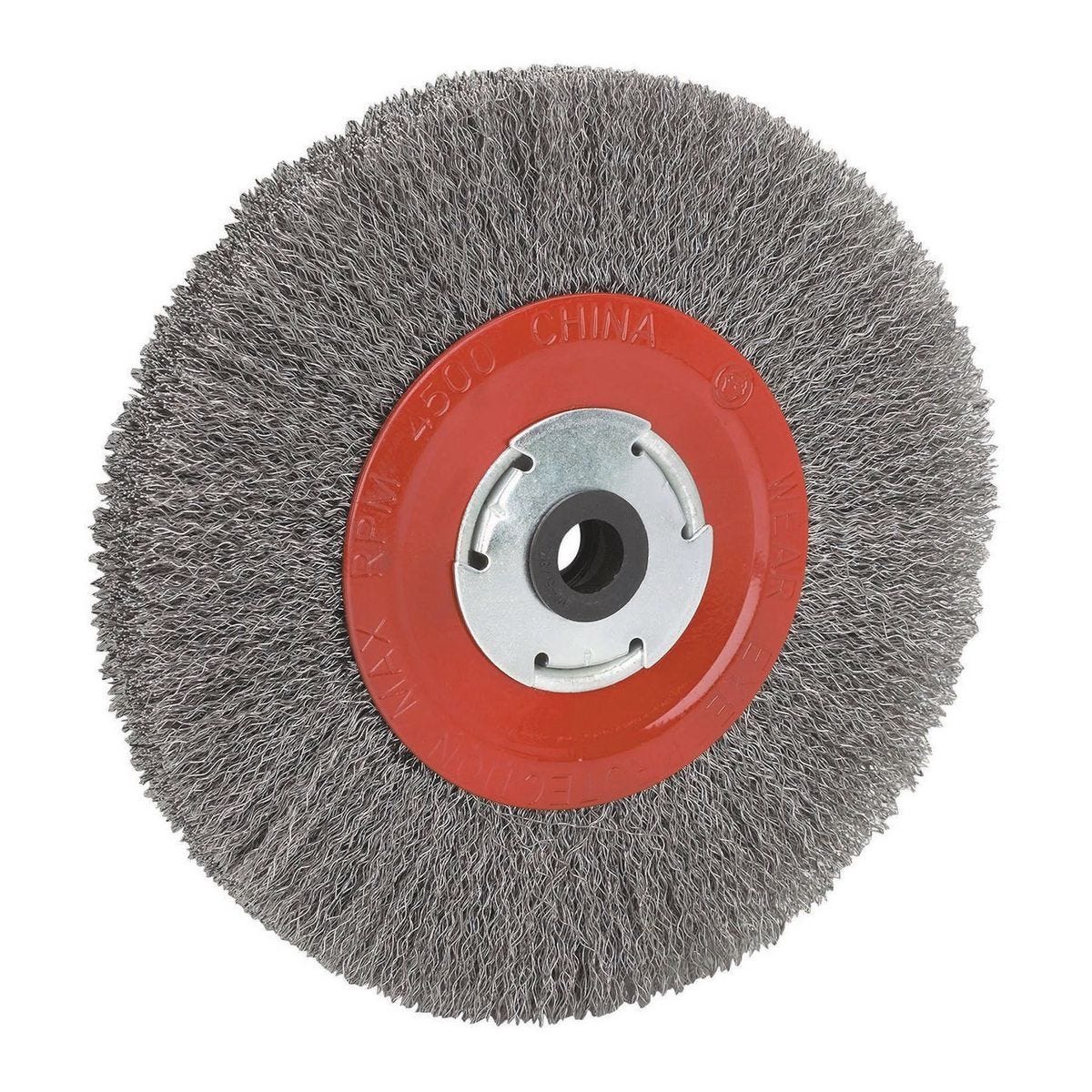 Rueda de alambre crimpada de 8 pulgadas con arbor de 1 pulgada y adaptador de 5/8 pulgadas | 46765