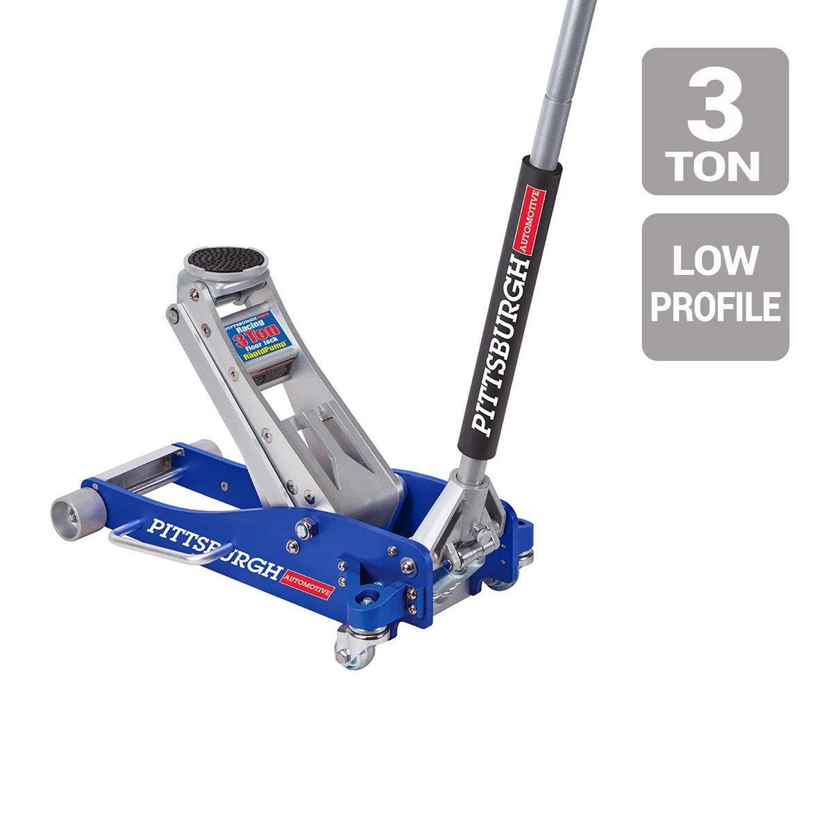 Gato hidráulico de aluminio para carreras de 3 toneladas con perfil bajo y sistema RAPID PUMP | 64544