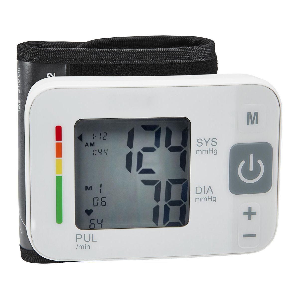 Monitor de presión arterial de muñeca, pantalla grande, almacena 100 lecturas, preciso y fácil de usar | 58460