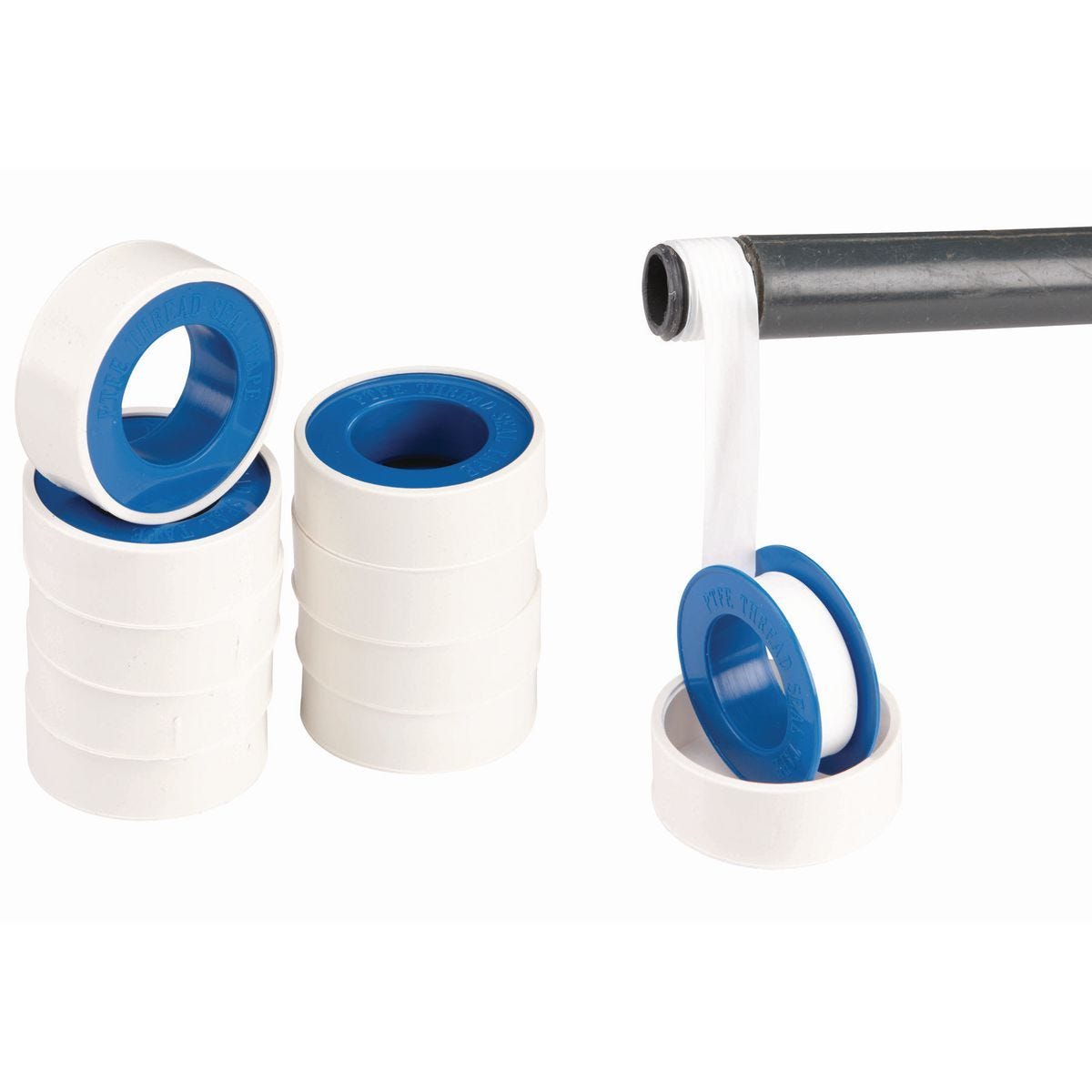 Cinta selladora para tuberías roscadas de 1/2 pulg. x 43-1/2 pies, paquete de 10 | 63943