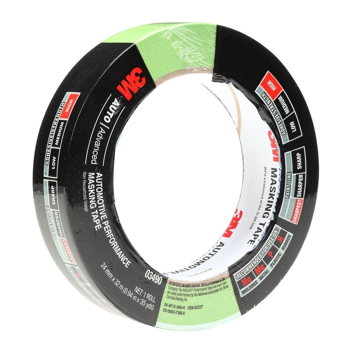 Cinta de enmascarar para pintura automotriz de alto rendimiento 3M, 105 pies x 0.94 pulgadas | 57533