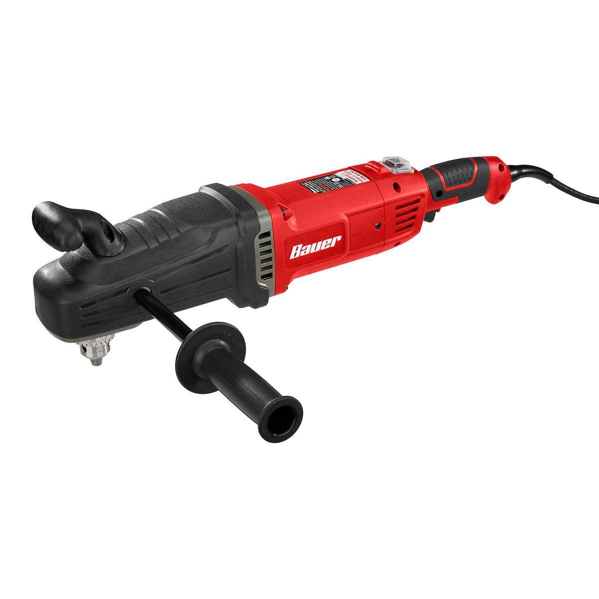 Taladro angular de 1/2 pulgada, 2 velocidades y 13 amperios BAUER, kit completo | 1695E-B
