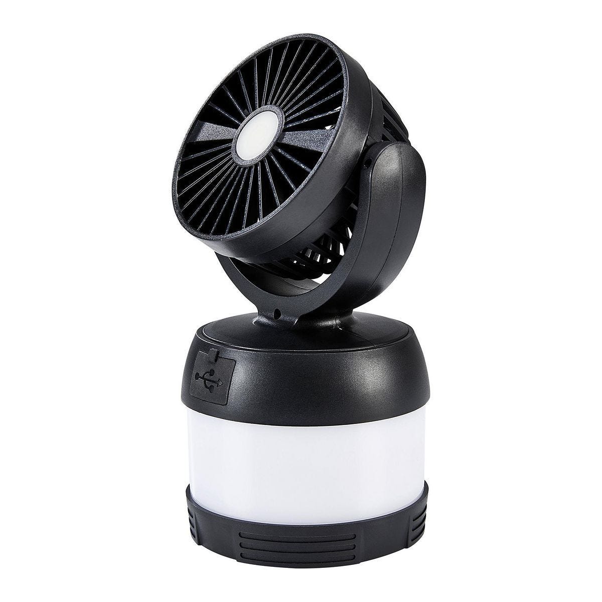 Linterna LED recargable 3 en 1 de 300 lúmenes con ventilador y power bank | 70716