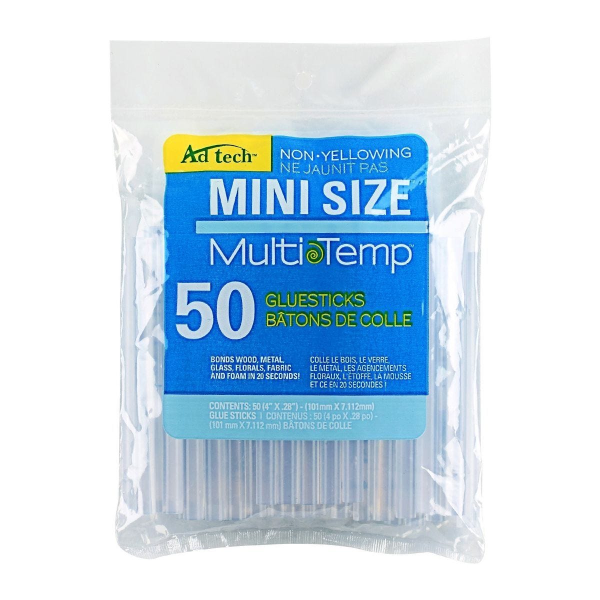 Barra de pegamento multitemperatura mini AD TECH, 50 piezas | 68329