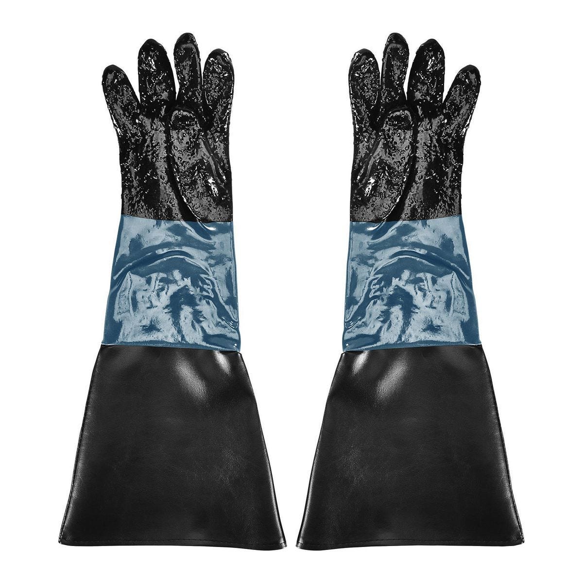 Guantes para gabinete de chorro abrasivo, recubrimiento de hule y forro de algodón | 59478
