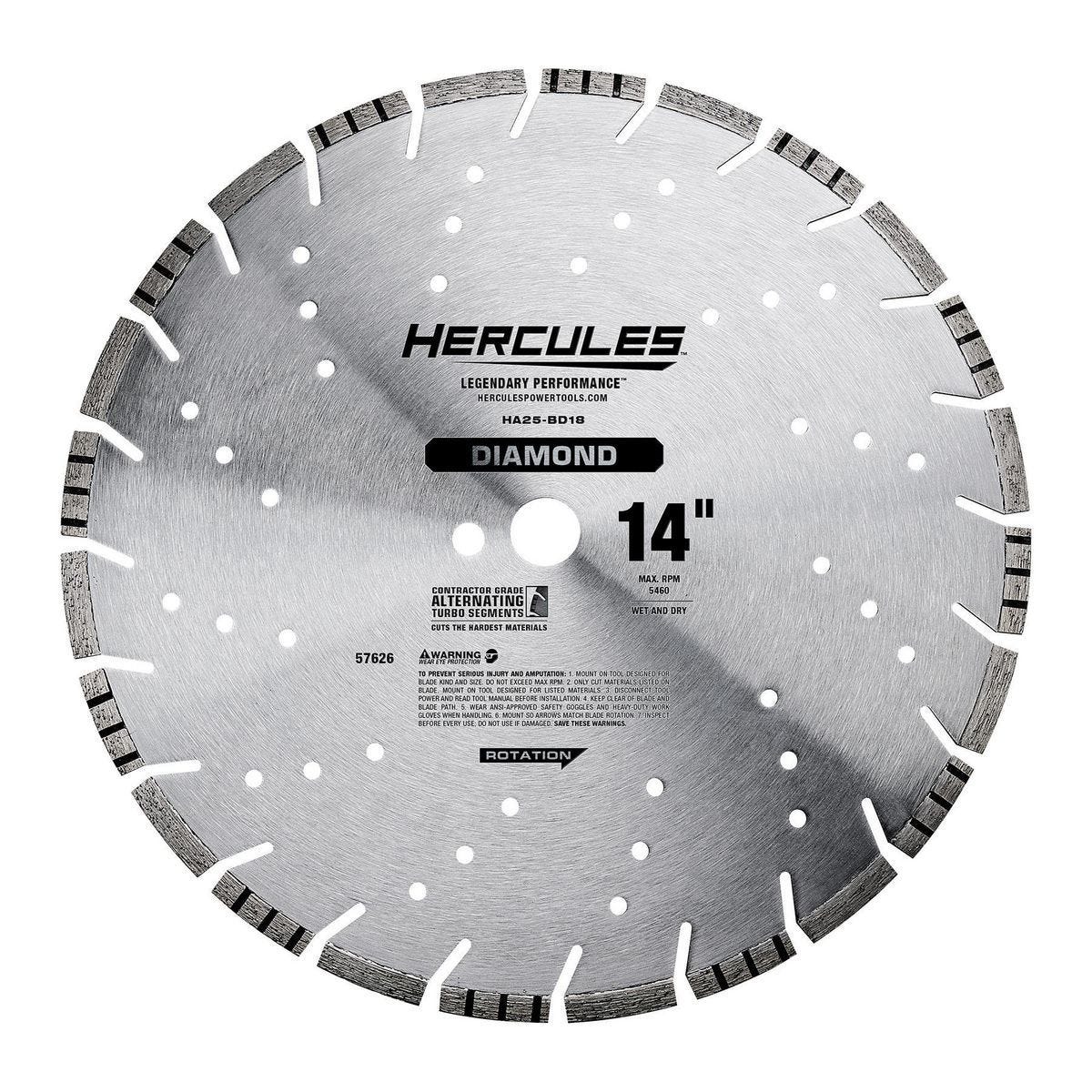 Disco de diamante combo all-cut de 14 pulgadas HERCULES para cortes rápidos y fríos | HA25-BD18