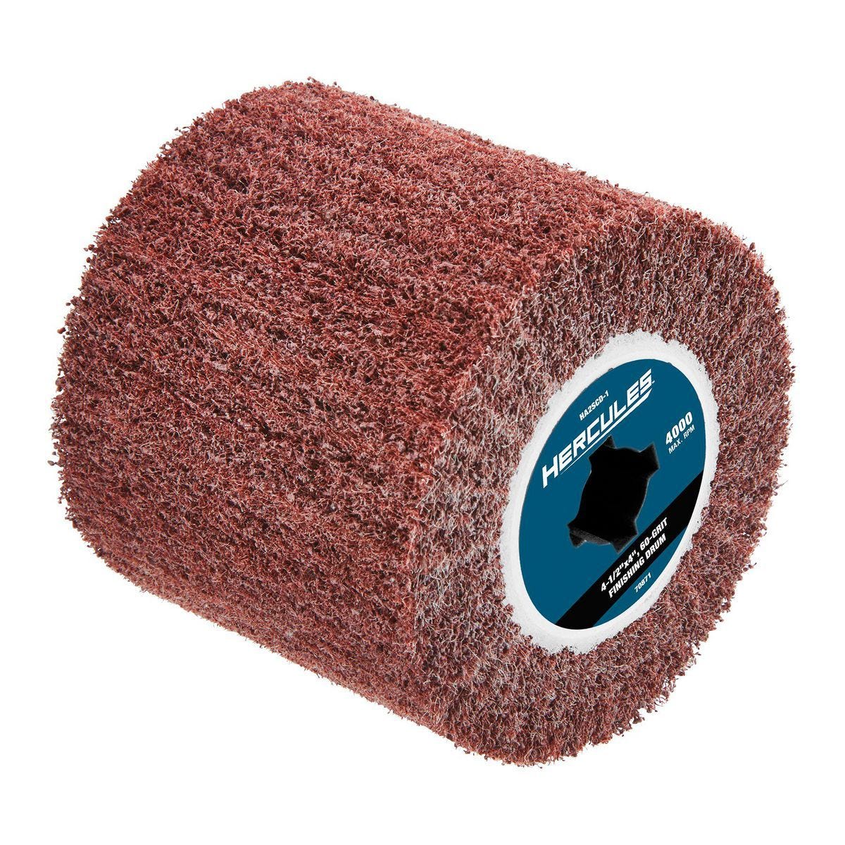 Tambor de acabado HERCULES de 4-1/2 pulg. x 4 pulg., grano grueso 60 para acondicionamiento de superficies | HA2SCD-1
