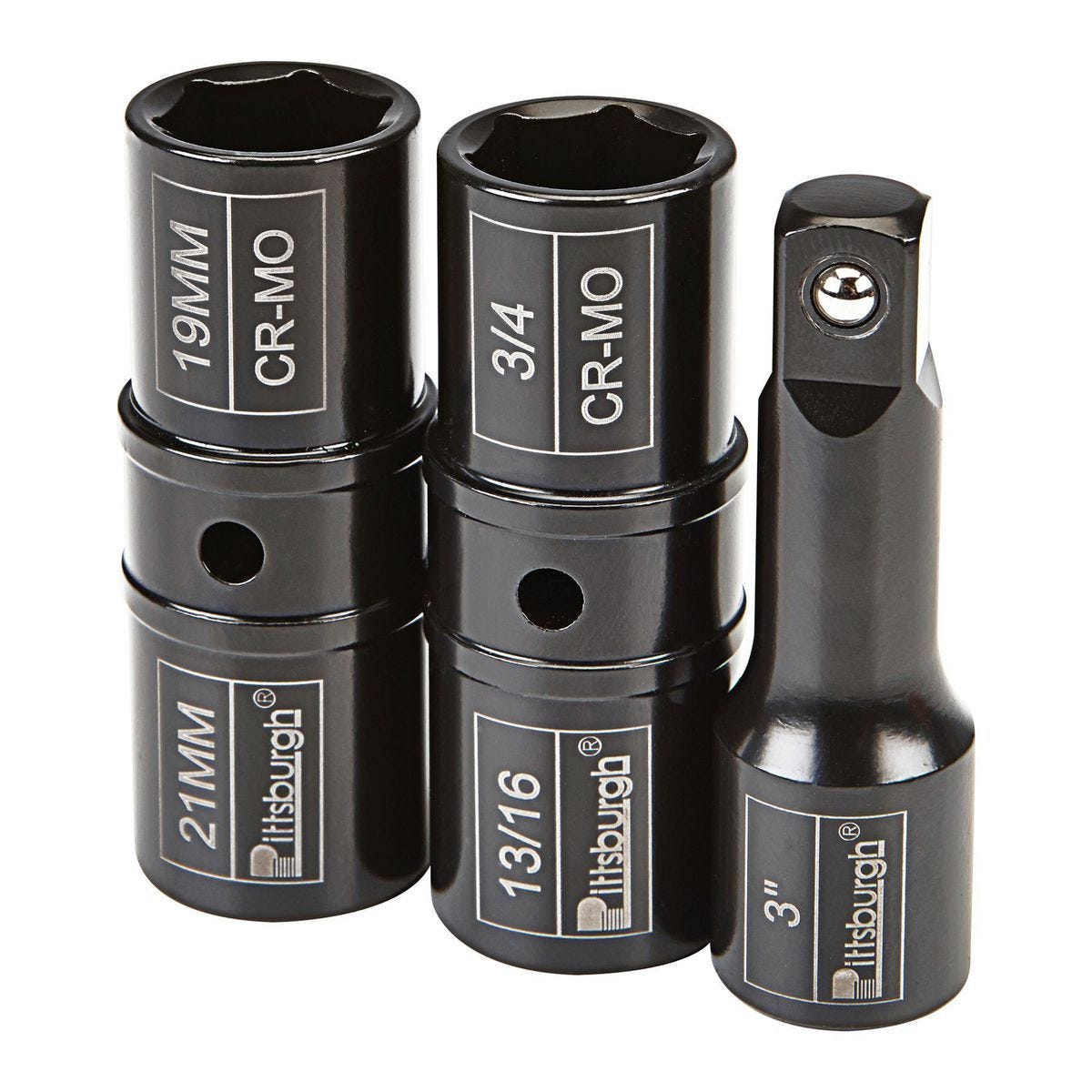 Juego de 3 piezas de sockets de impacto reversibles de 1/2 pulgada para llantas | 62491
