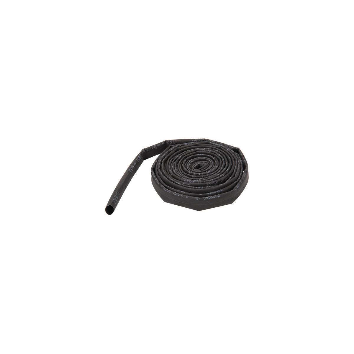 Tubo termocontraíble negro 1/4 pulgada x 8 pies para aislamiento eléctrico | 66764