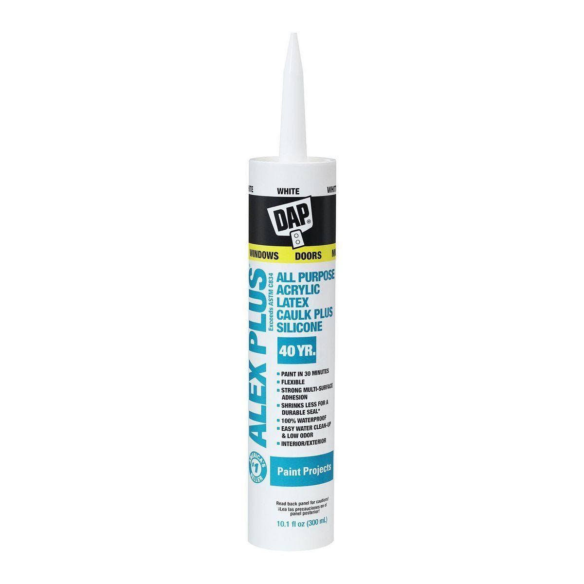 Sellador acrílico látex con silicona blanco ALEX PLUS de DAP | 95780
