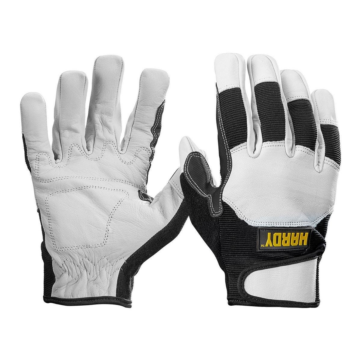 Guantes de trabajo y motociclista en piel de cabra HARDY, talla chica | 99580