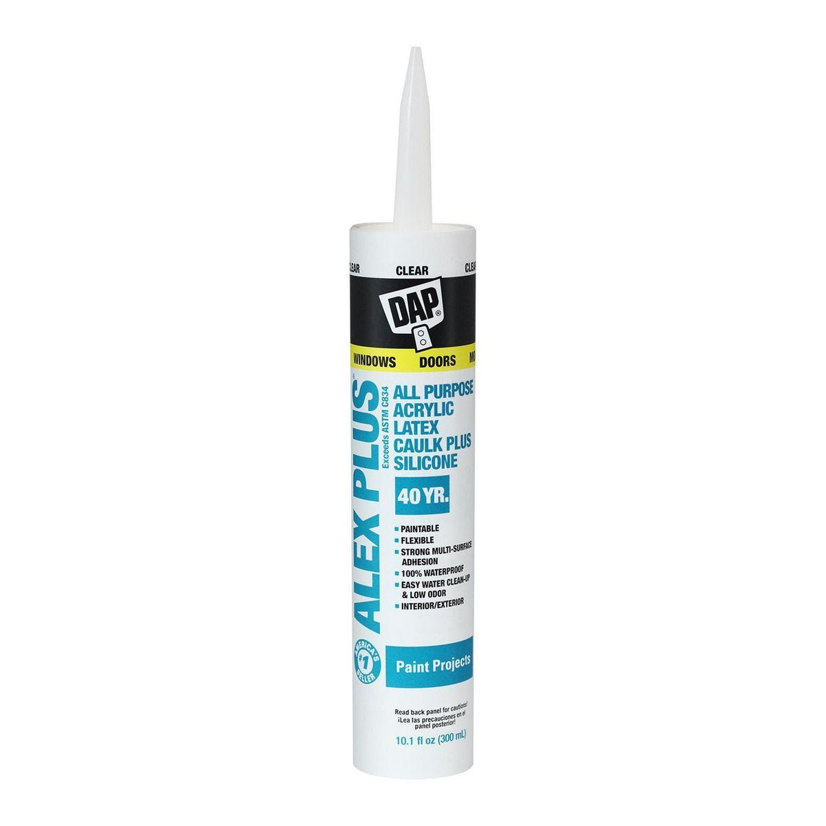 Sellador multiusos acrílico látex con silicona transparente ALEX PLUS de DAP | 65165