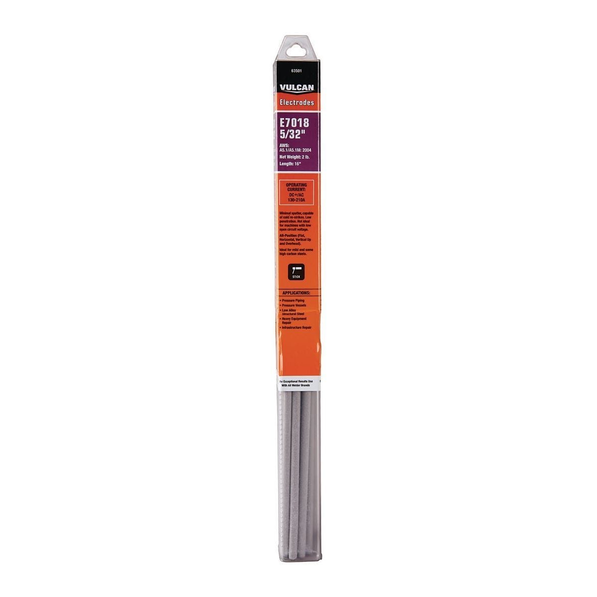 Electrodo de soldadura AWS E7018 de 5/32 pulgadas, 2 lb | 63501
