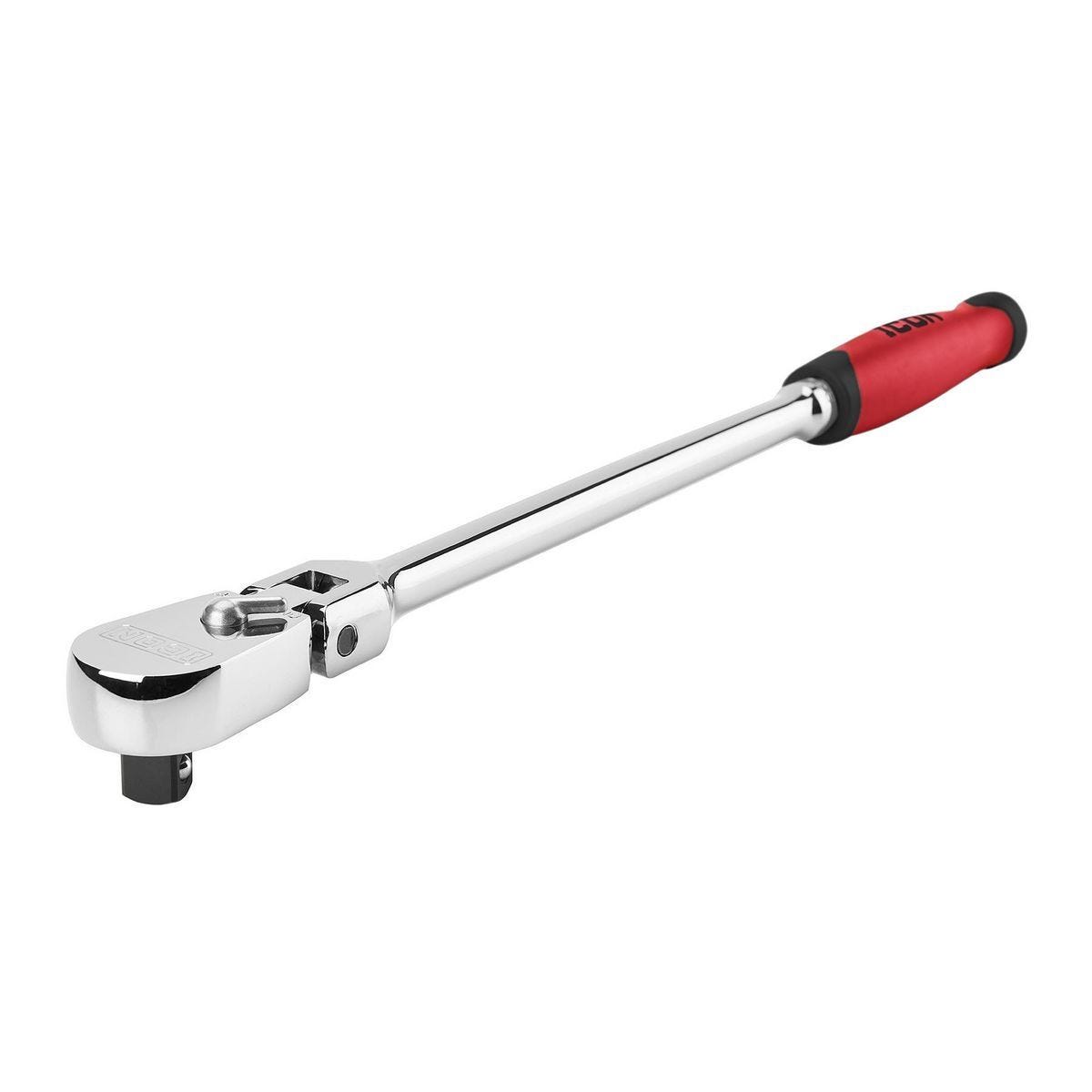 Llave de carraca profesional de 1/2 pulgada con cabeza flexible de largo alcance y empuñadura cómoda | R2LFG