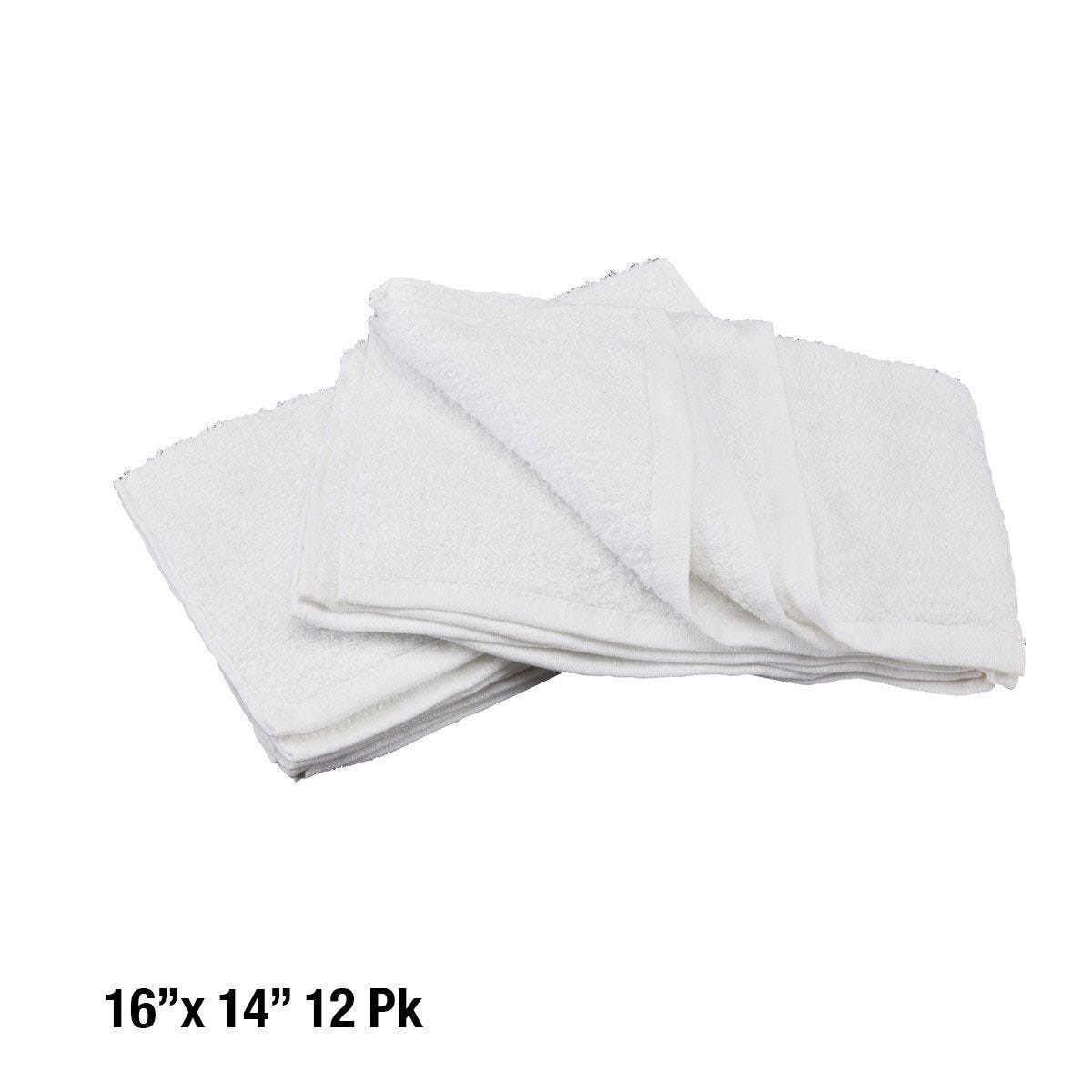 Paños de limpieza de tela tipo toalla Terry, 14 x 16 pulgadas, paquete de 12 | 63364