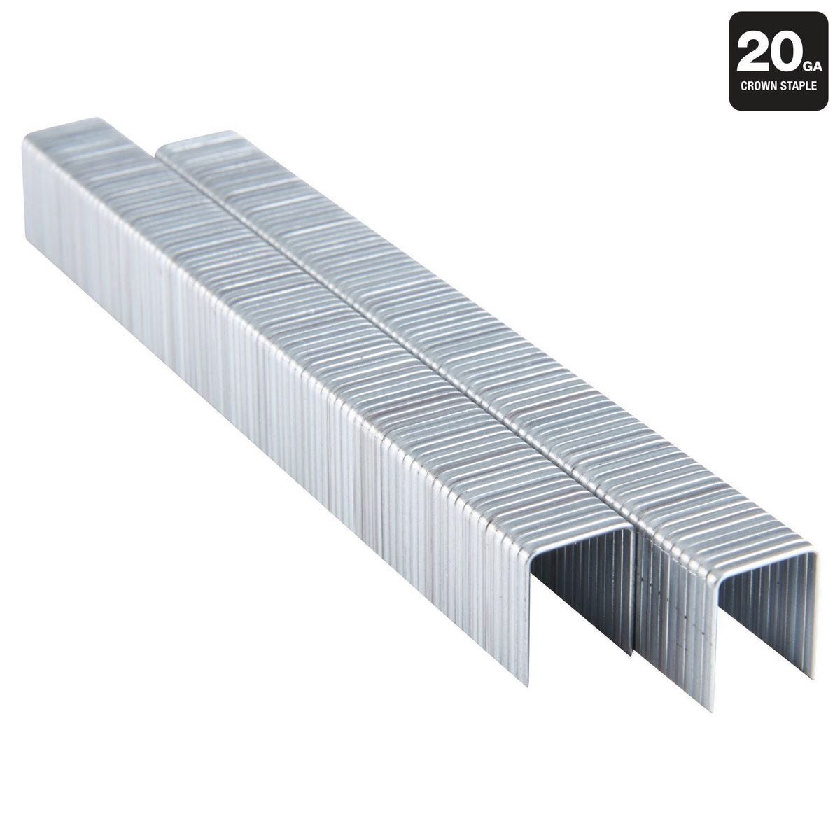 Grapas galvanizadas FASTENSTRONG de 1/2 pulgada y corona de 7/16 pulgada, calibre 20, paquete de 5040 | 57379