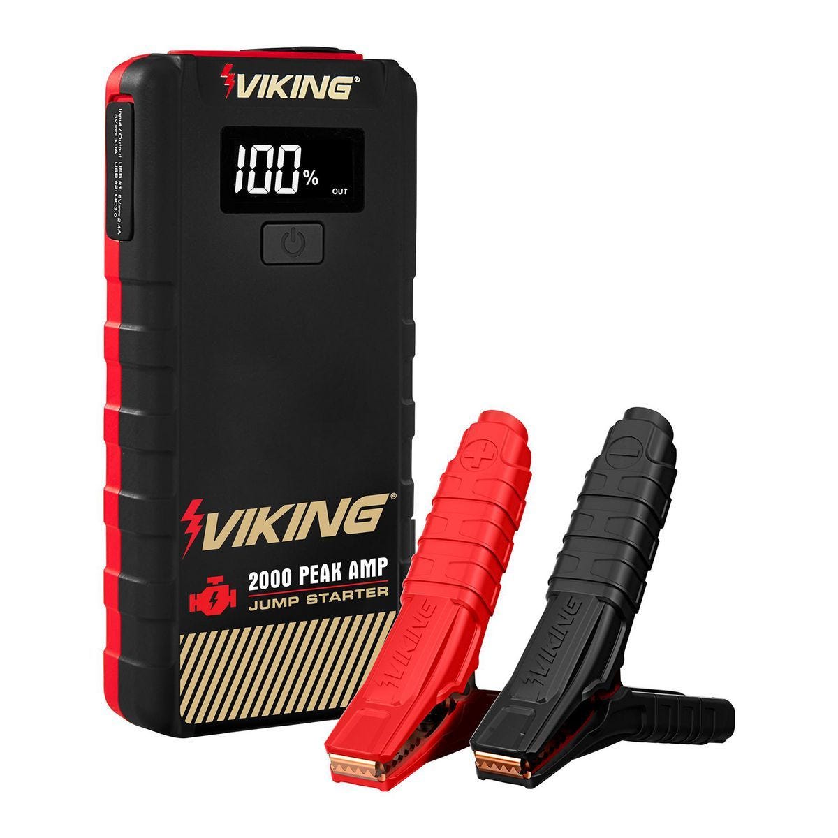 Arrancador portátil y banco de energía VIKING de 2000 amperes pico con batería de iones de litio | 59491