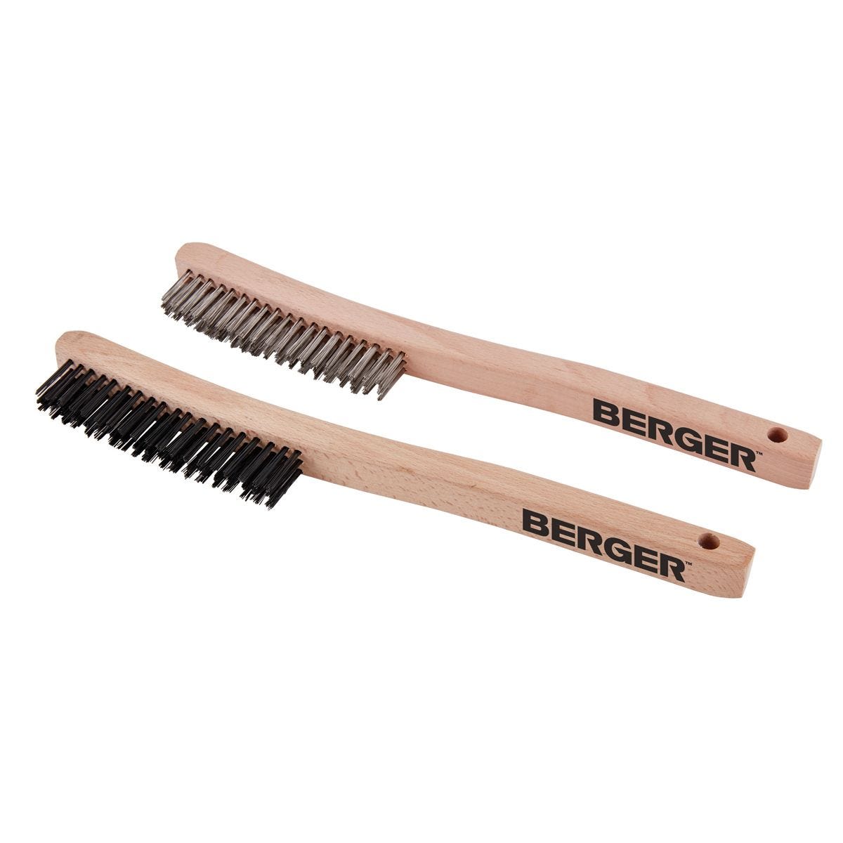 Juego de cepillos para soldadura de 2 piezas, con mango de madera dura | 63514