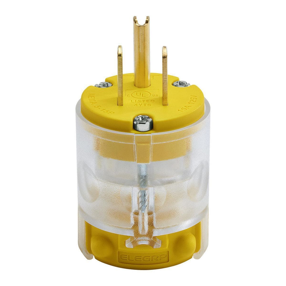 Enchufe macho con luz indicadora de 125V, 15A, para cable 12-18 AWG | 70073