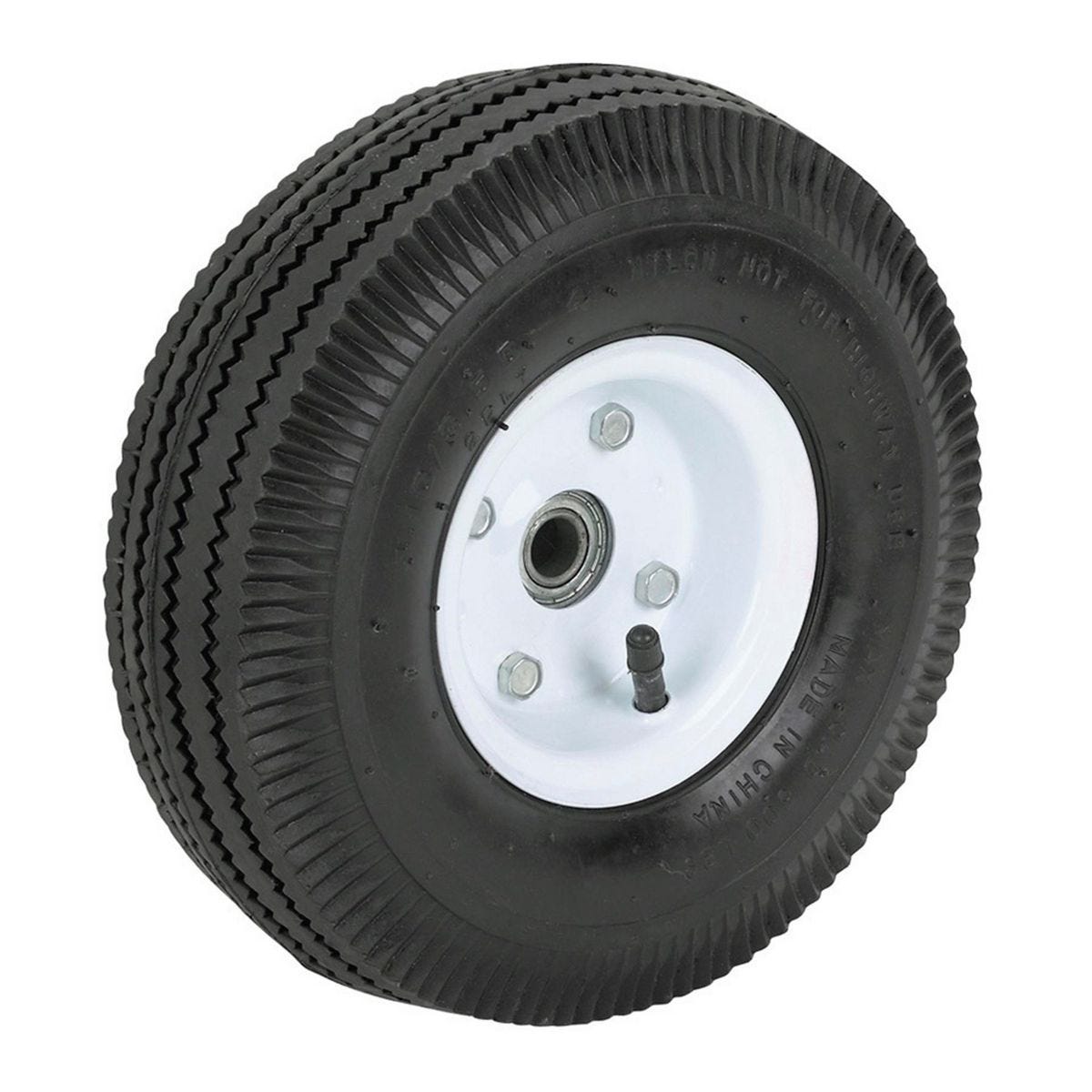 Llanta neumática de 10 pulgadas con buje de acero para carretillas y remolques | 40729