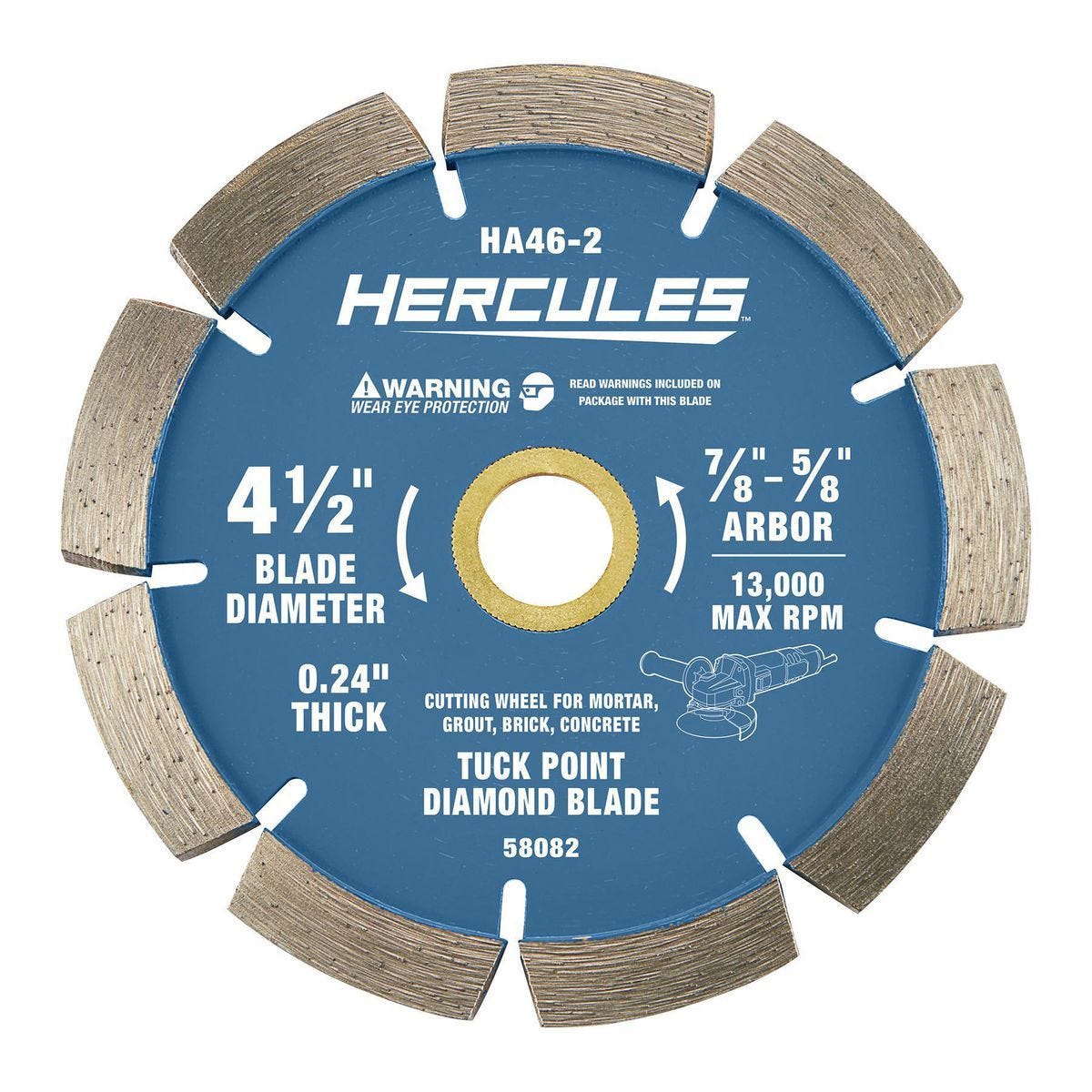 Disco de diamante para remover mortero de 4-1/2 pulgadas HERCULES | HA46-2