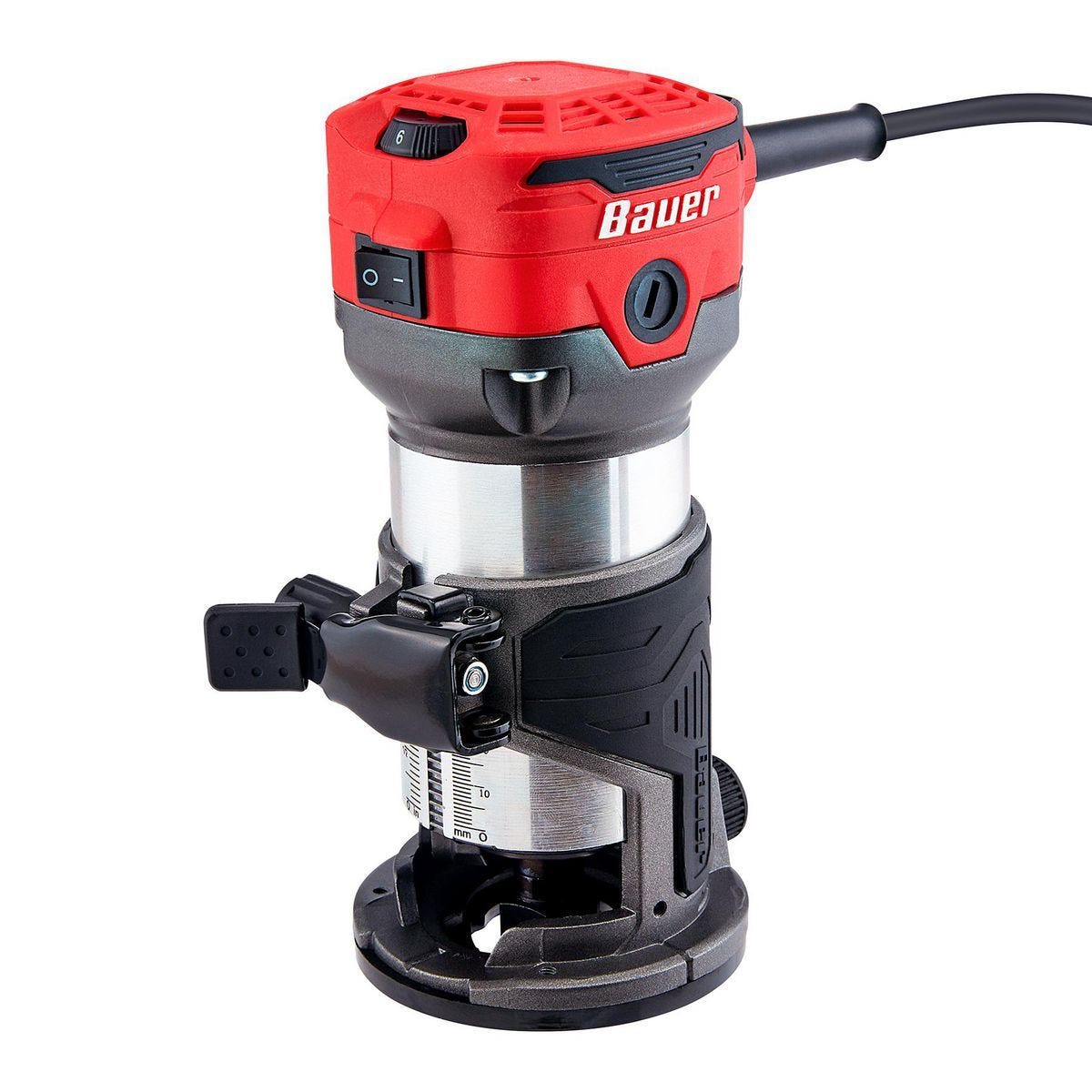 Router Compacto de Velocidad Variable BAUER 6.5 Amp, Ideal para Trabajos en Madera | 19121E-B