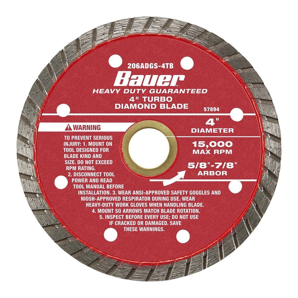 Disco de diamante turbo de 4 pulgadas para corte húmedo o seco | 57894