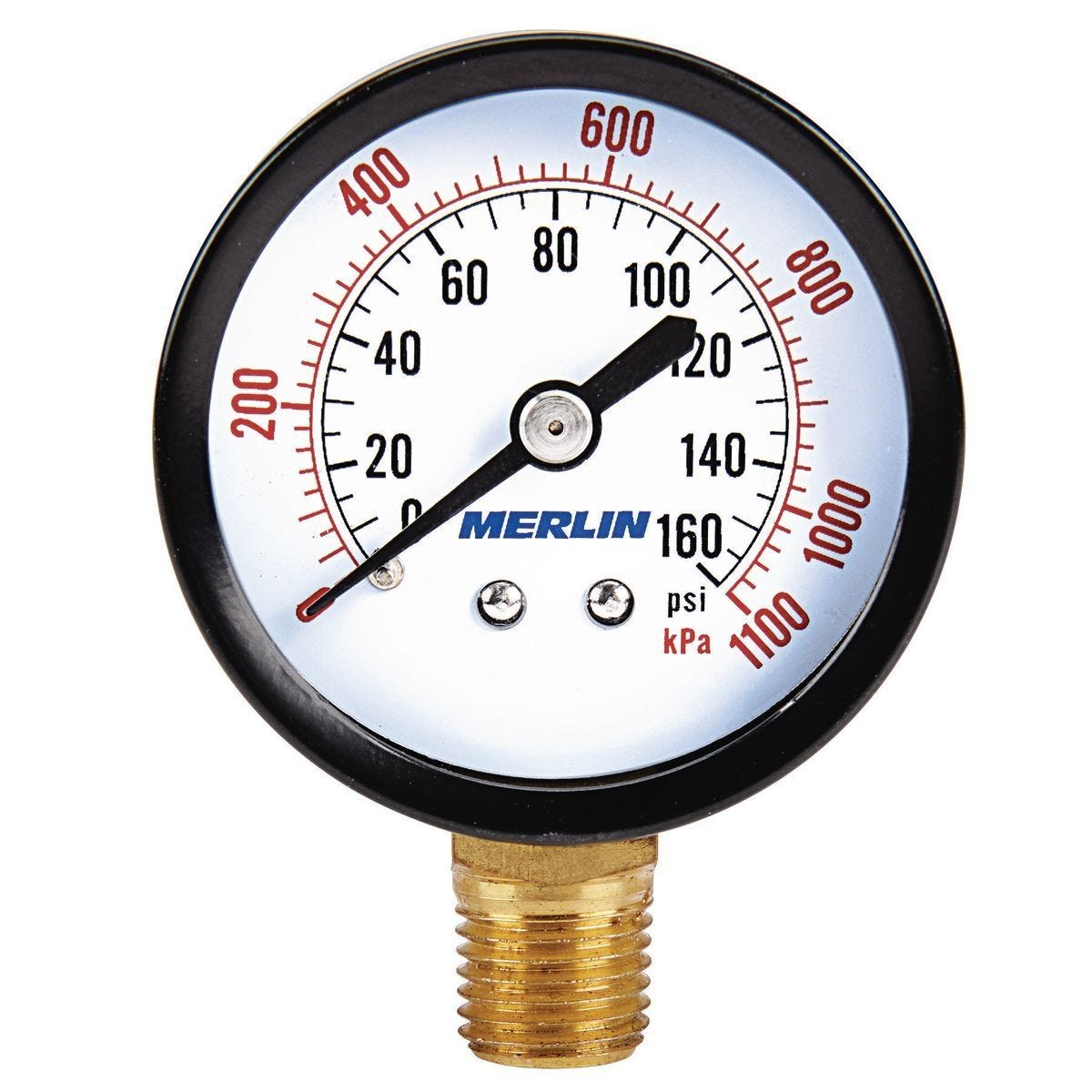 Manómetro de presión seca de 160 PSI con conexión de 1/4 pulgada NPT | 64104