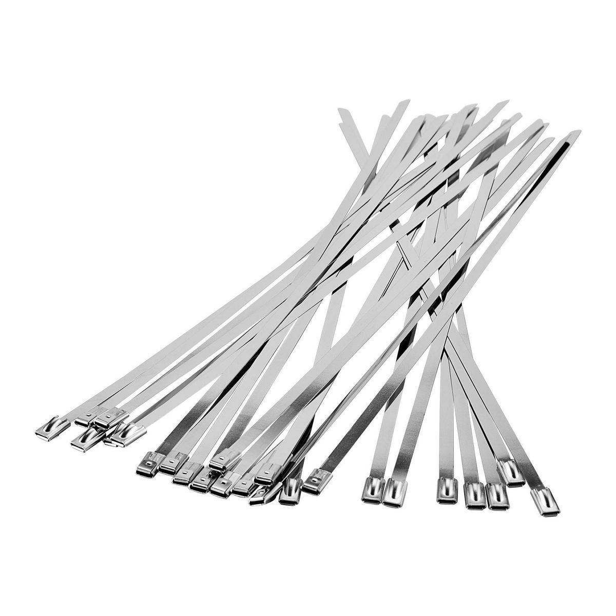 Cable de amarre de acero inoxidable de 12 pulgadas, paquete de 25 unidades | 60330