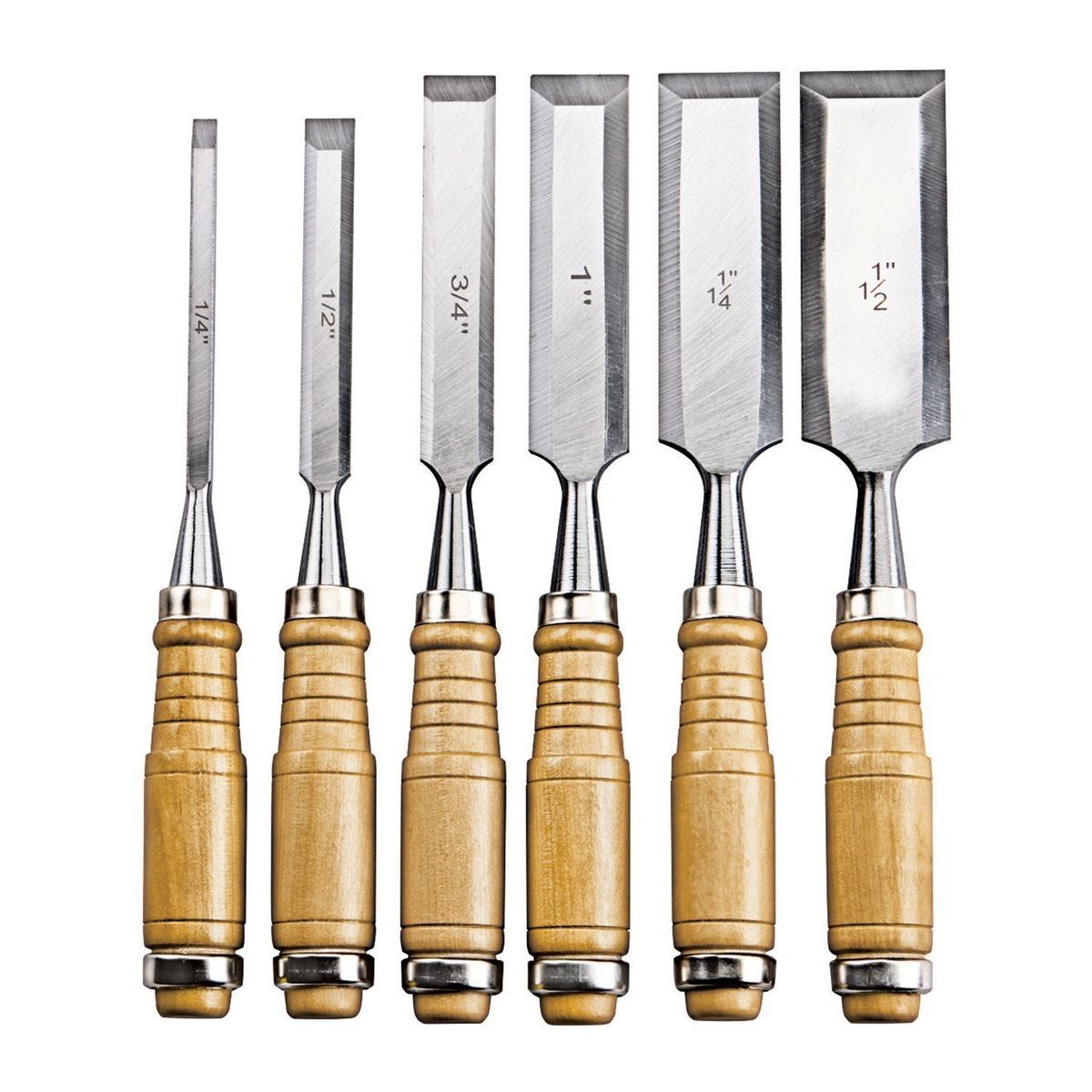 Juego de 6 Cinceles para Madera Windsor Design con Mangos de Madera Dura | 56364