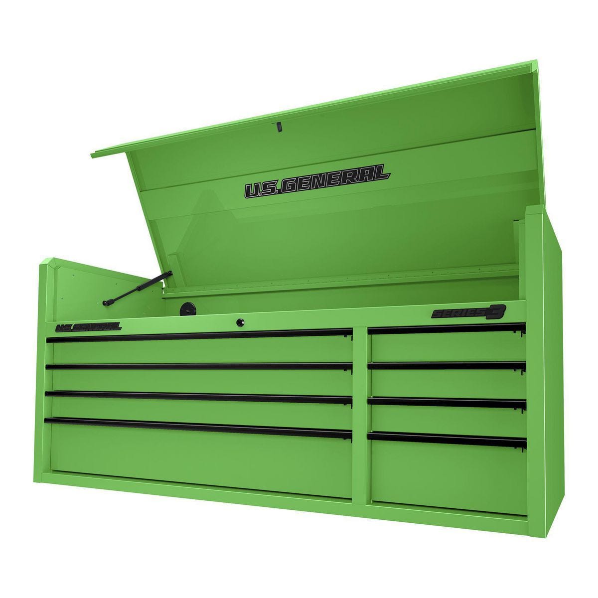 Caja de herramientas superior de 56 pulgadas x 22 pulgadas, Serie 3, color verde | 70389