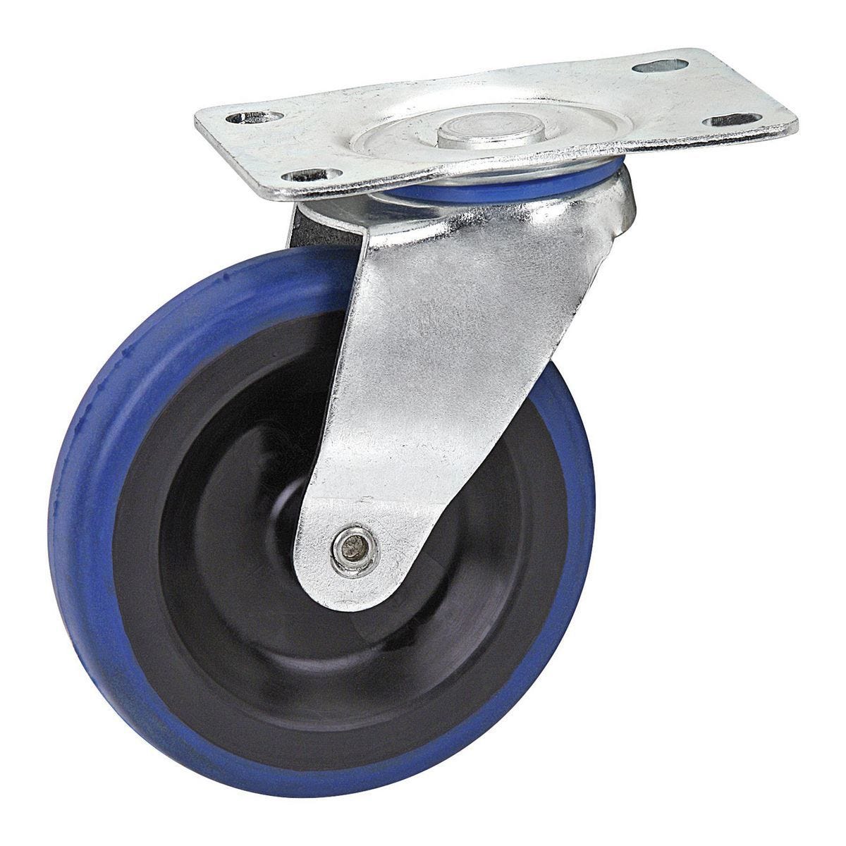 Rueda giratoria de PVC de 4 pulgadas para carros y mesas | 61649