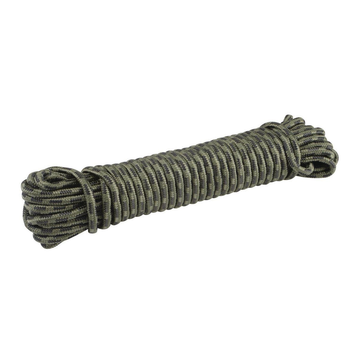 Cuerda trenzada diamante camuflaje HAUL-MASTER, 3/8 pulg. x 75 pies, capacidad 300 lb | 47835