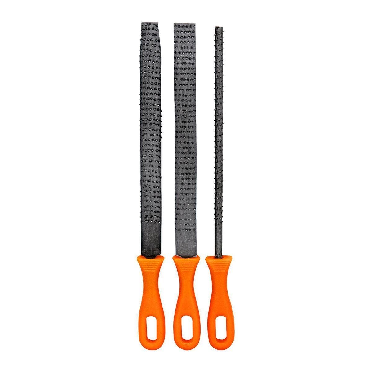 Juego de 3 Raspas para Carpintería, Acero de Alto Carbón y Empuñadura de PVC | 58390
