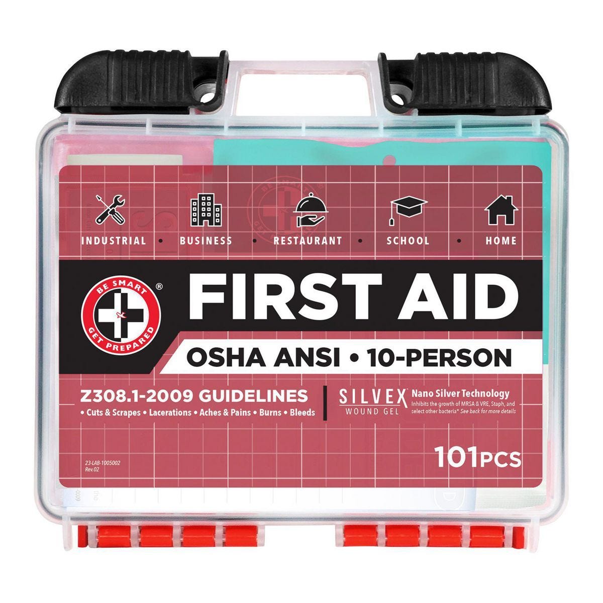 Kit de primeros auxilios para 10 personas, 101 piezas | 70908
