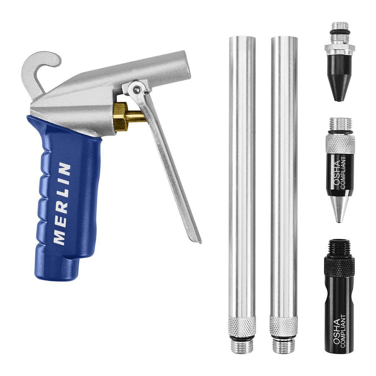 Kit de pistola de aire de alto flujo Merlin con boquillas de extensión | 63572