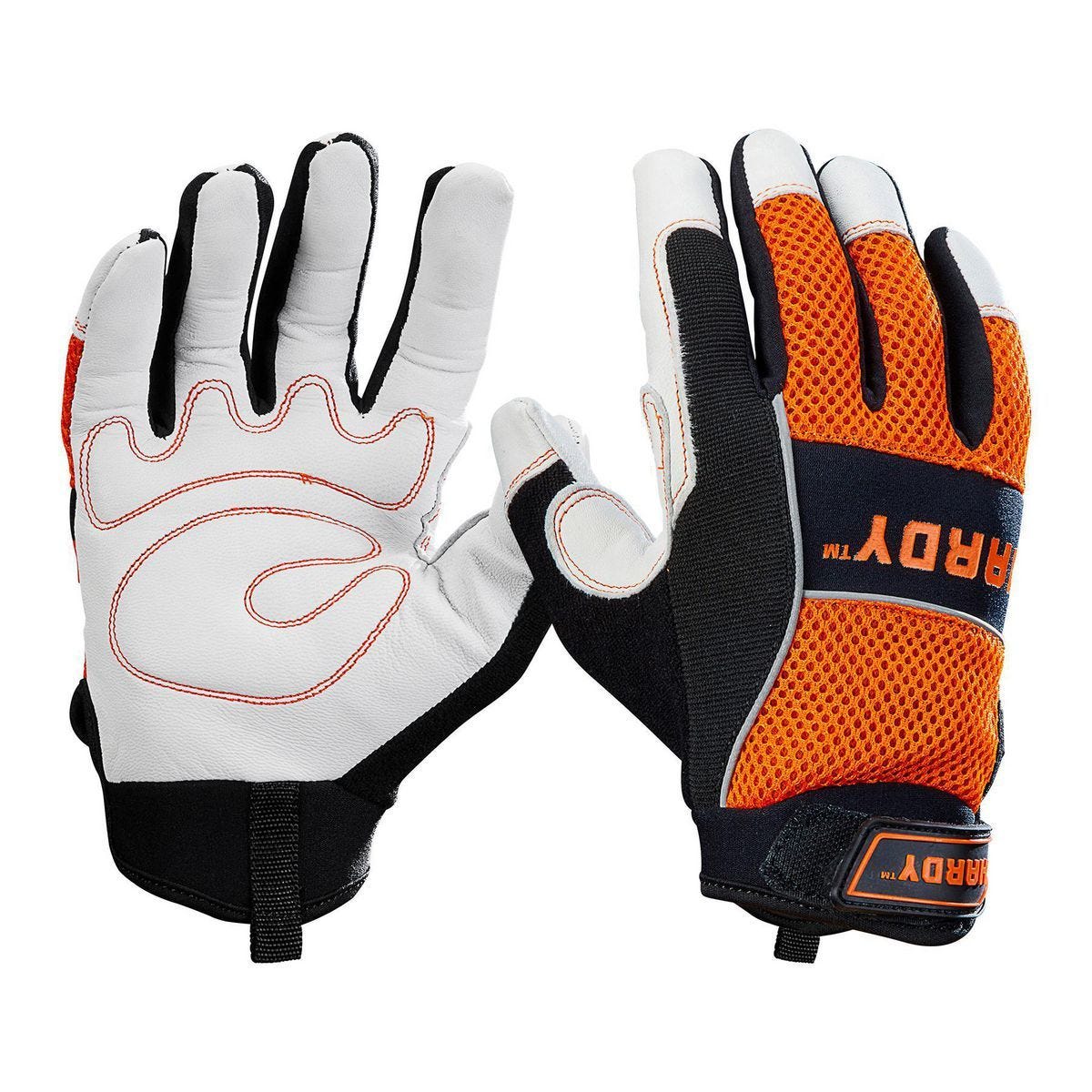 Guantes de piel de cabra con espalda de malla, talla grande | 57511
