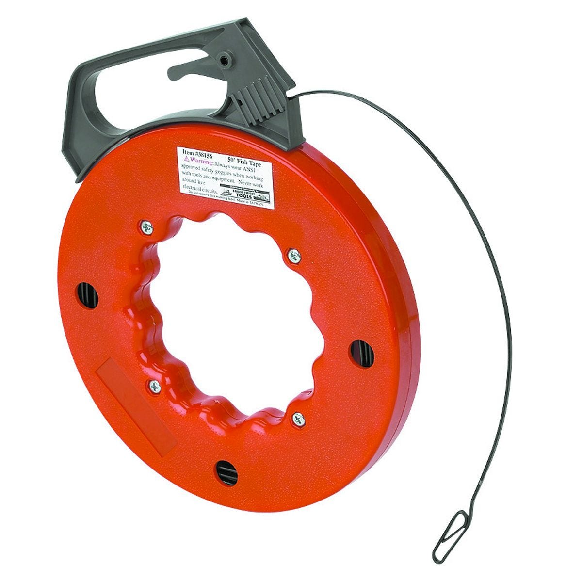 Cinta Guía para Cableado de 50 Pies, Operación Manual o con Pie, para Pasar Cables a Través de Conduit y Paredes | 38156
