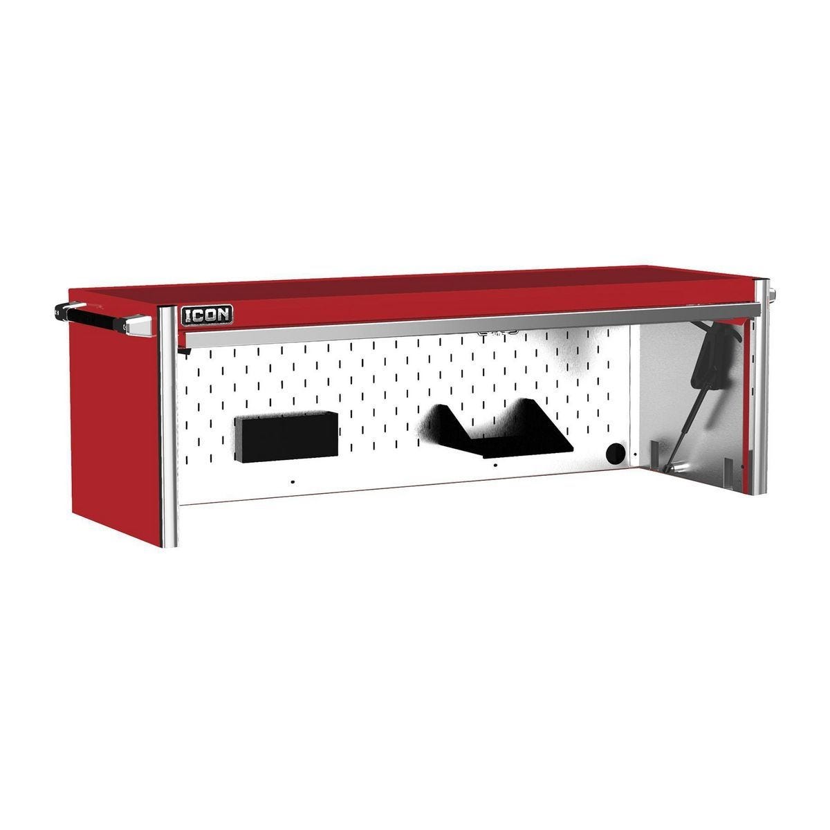 Mueble de almacenamiento profesional ICON de 73 pulgadas con puerta, color rojo | ITSWC73R