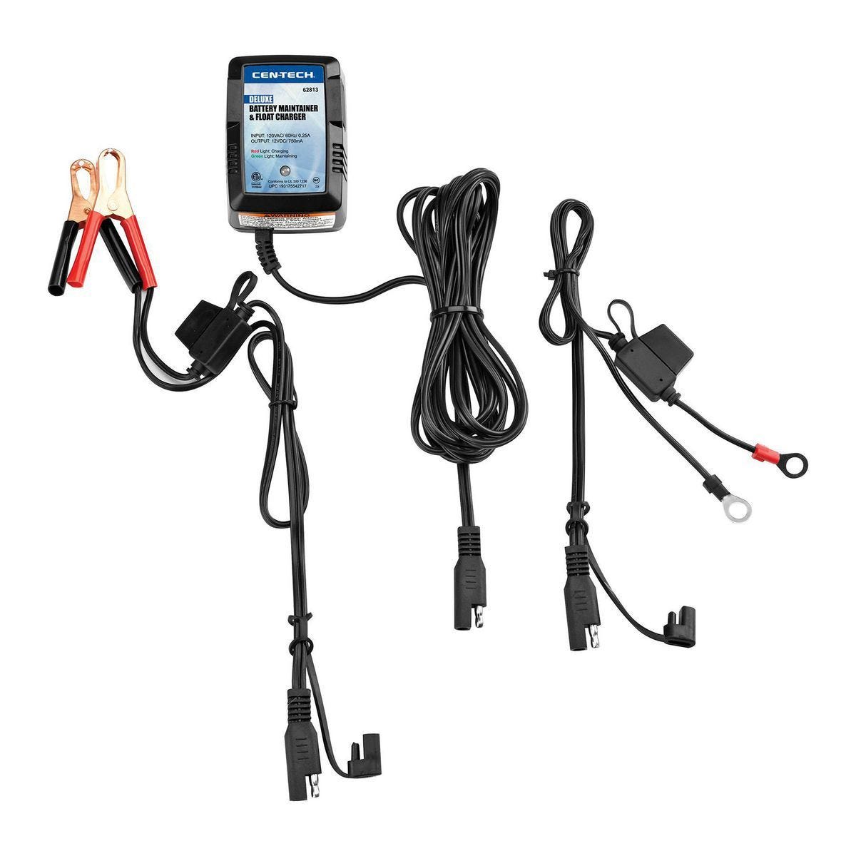 Mantenedor de batería y cargador flotante de 12V y 0.75 Amp Deluxe CEN-TECH | 62813