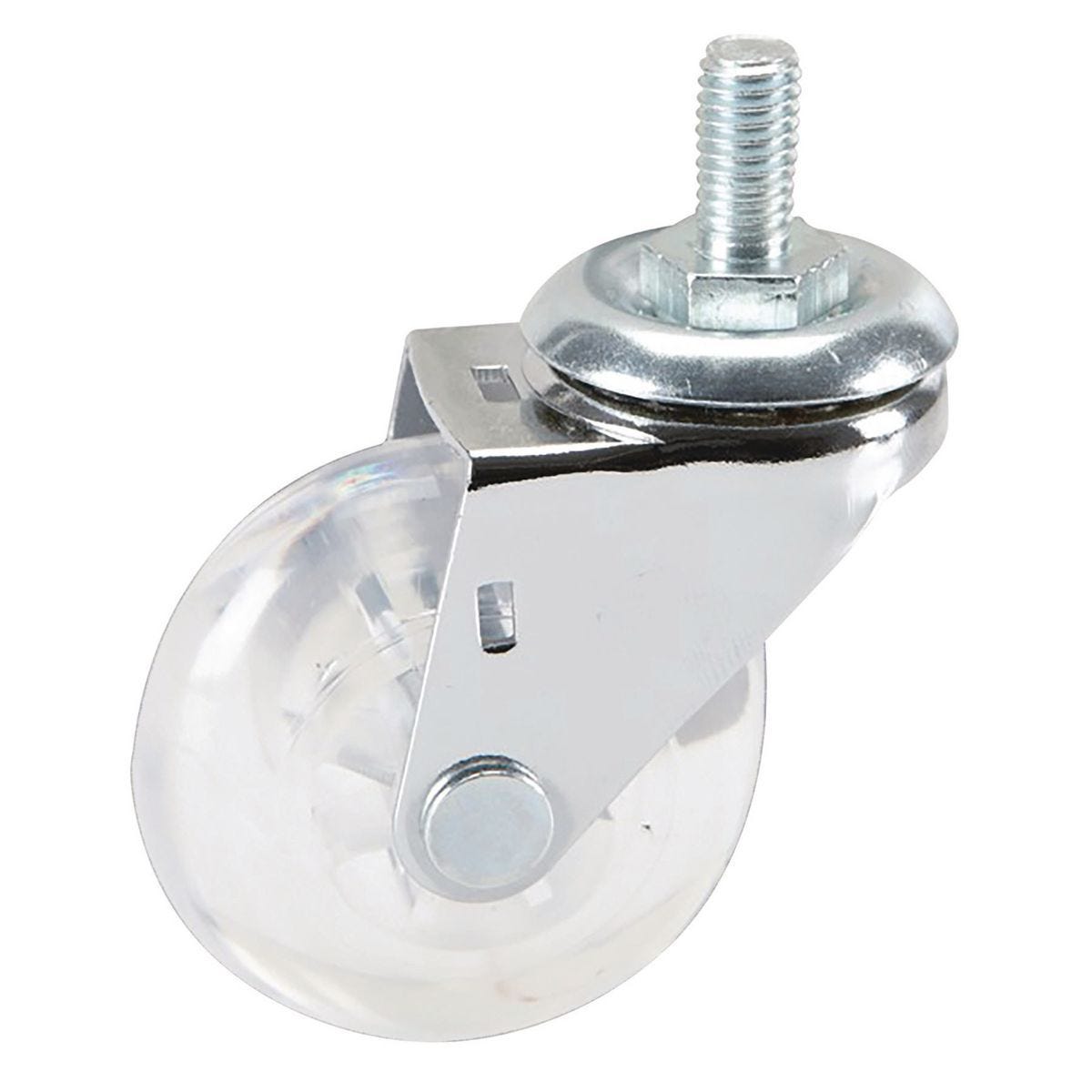 Rueda giratoria ligera de 2 pulgadas en poliuretano transparente | 69536