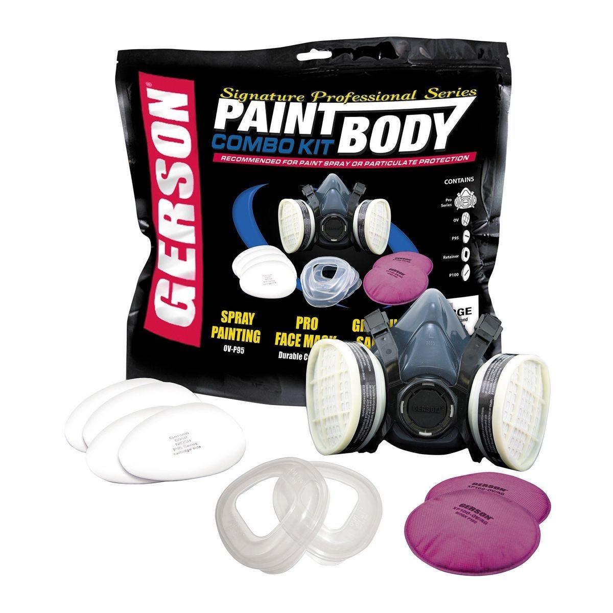 Kit de respirador para pintura y carrocería GERSON Signature Professional Series, tamaño grande | 56983