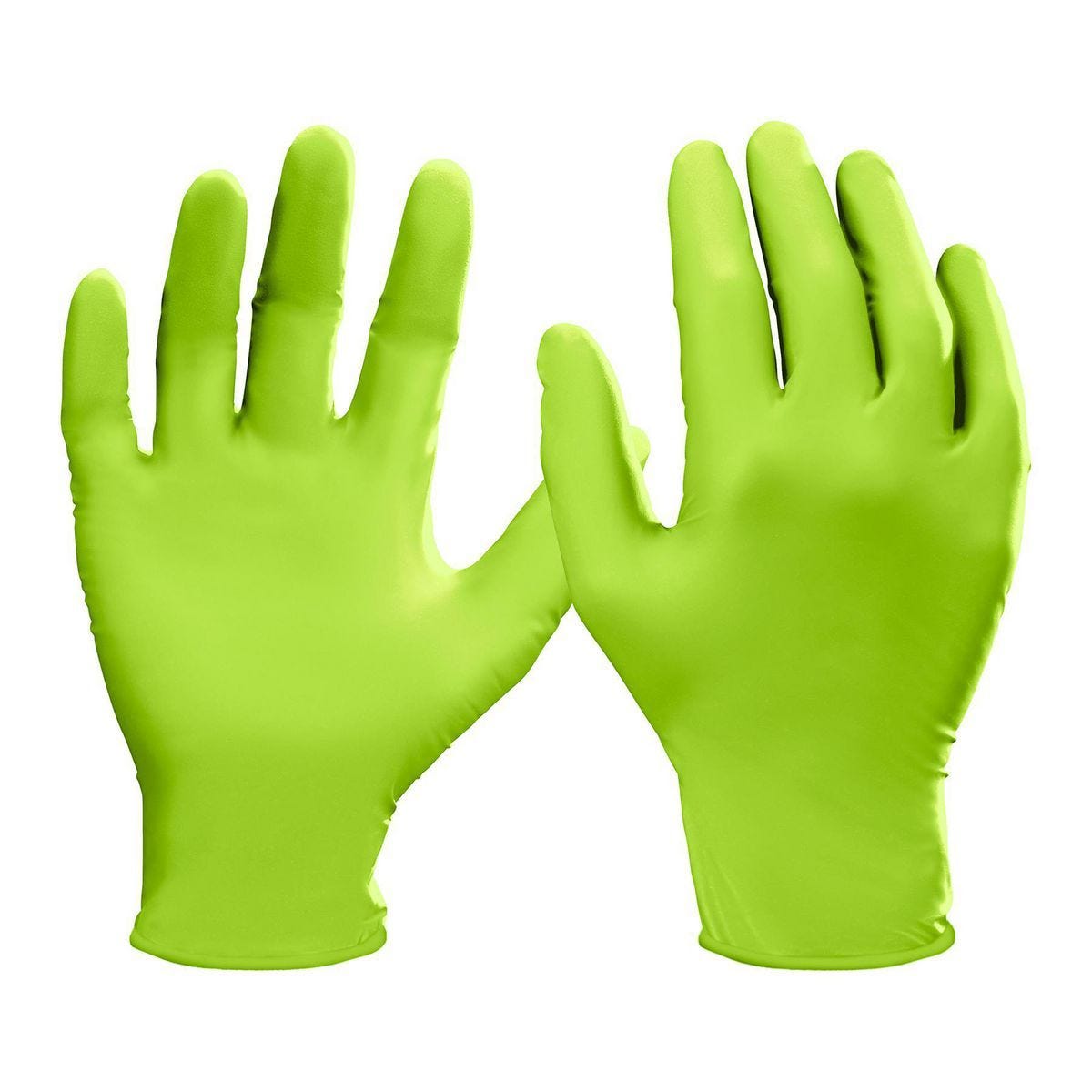 Guantes desechables de nitrilo sin polvo de 5 mil, paquete de 100, talla grande, color verde | 56922