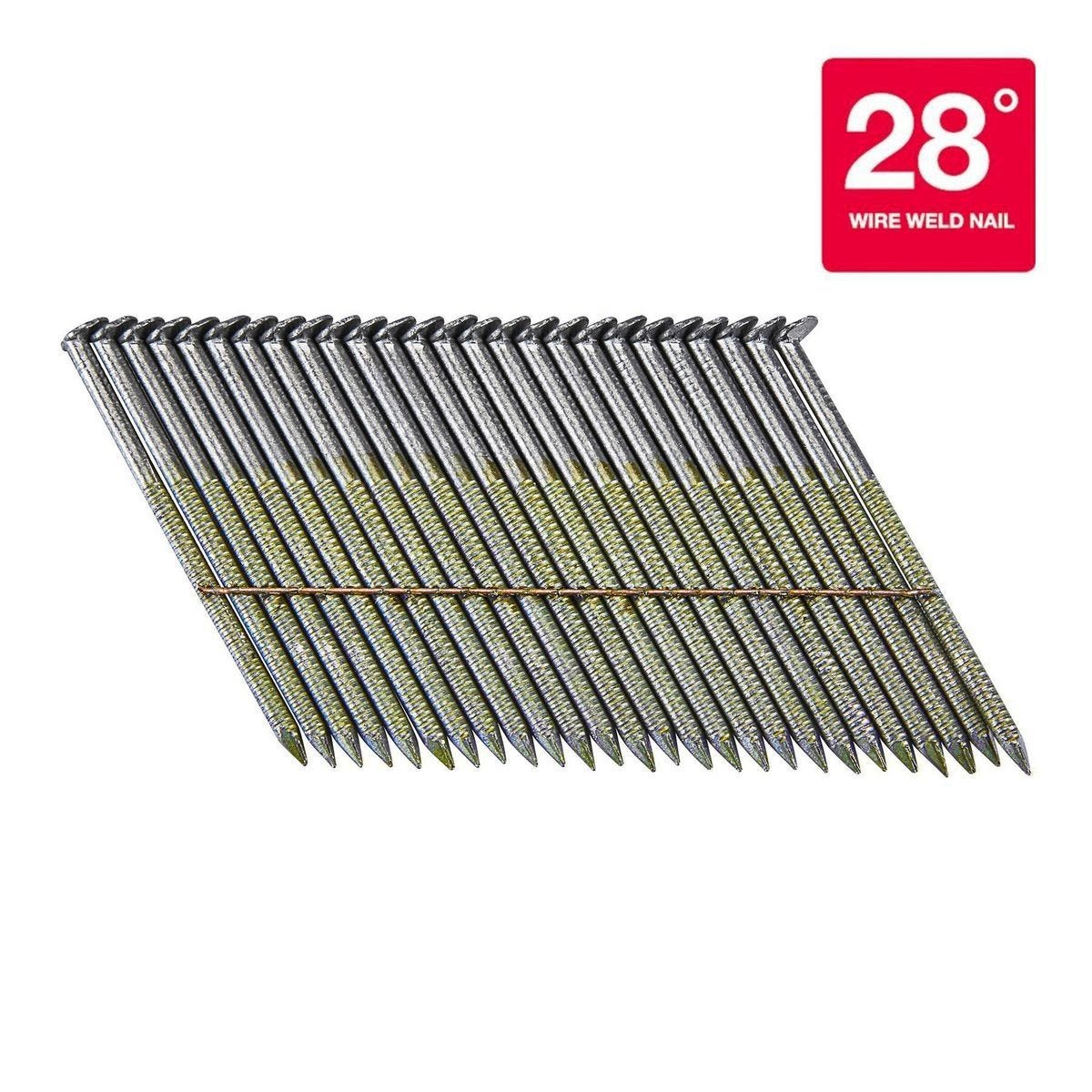 Clavos para estructura galvanizados FASTENSTRONG, anillo 28°, 2-3/8 pulgadas, cabeza redonda, paquete de 2000 | 57983