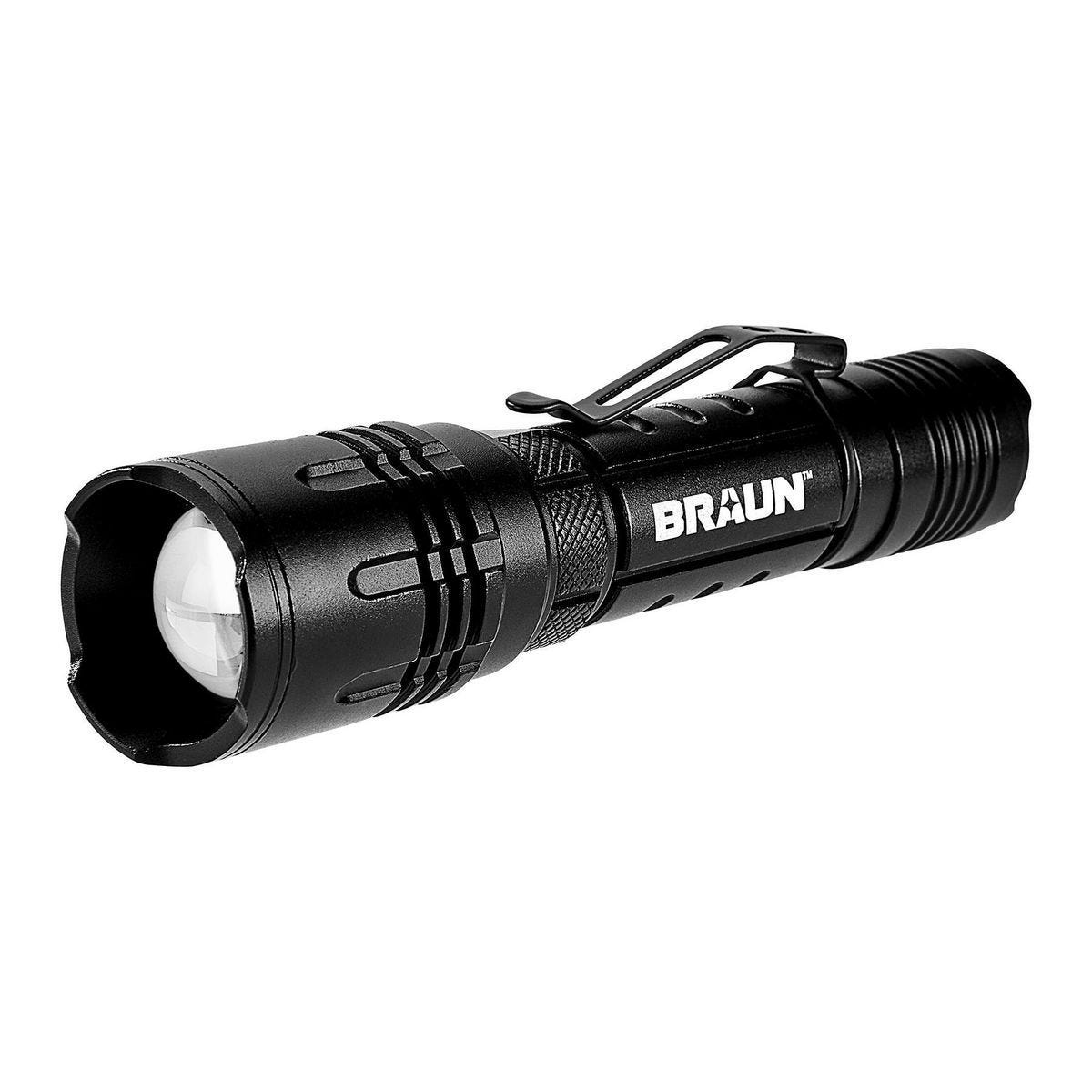 Linterna táctica LED recargable Braun a prueba de agua de 1800 lúmenes | 59282