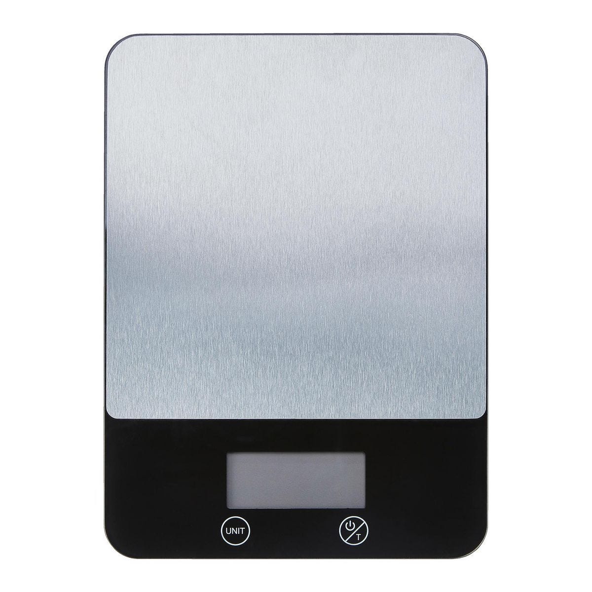Báscula digital de 22 lb con 4 modos de medición y superficie de acero inoxidable | 70991