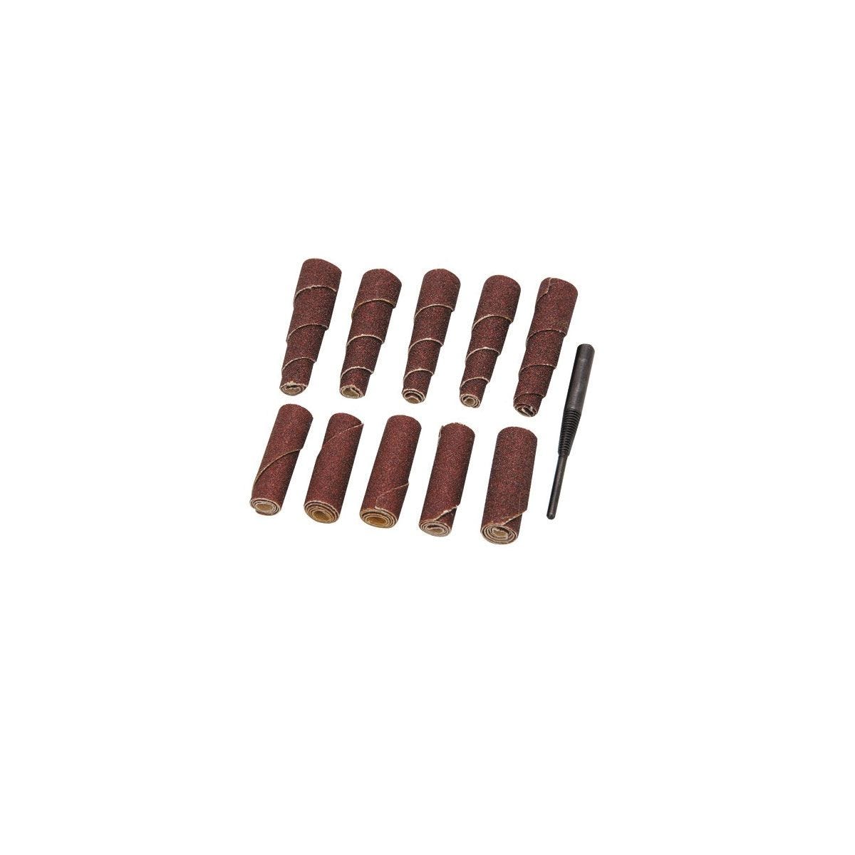Juego de 10 cartuchos y bandas abrasivas en espiral para desbarbado y pulido | 62395