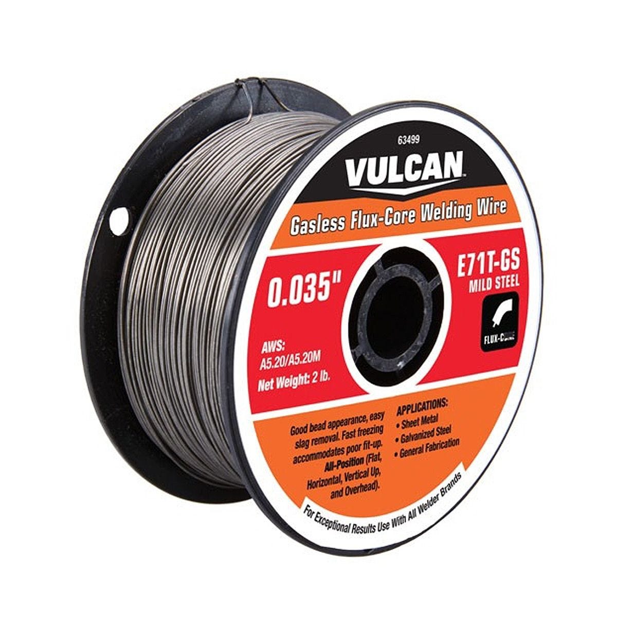Alambre de soldadura con núcleo de fundente E71T-GS de 0.035 pulgadas, rollo de 2 lb | 63499