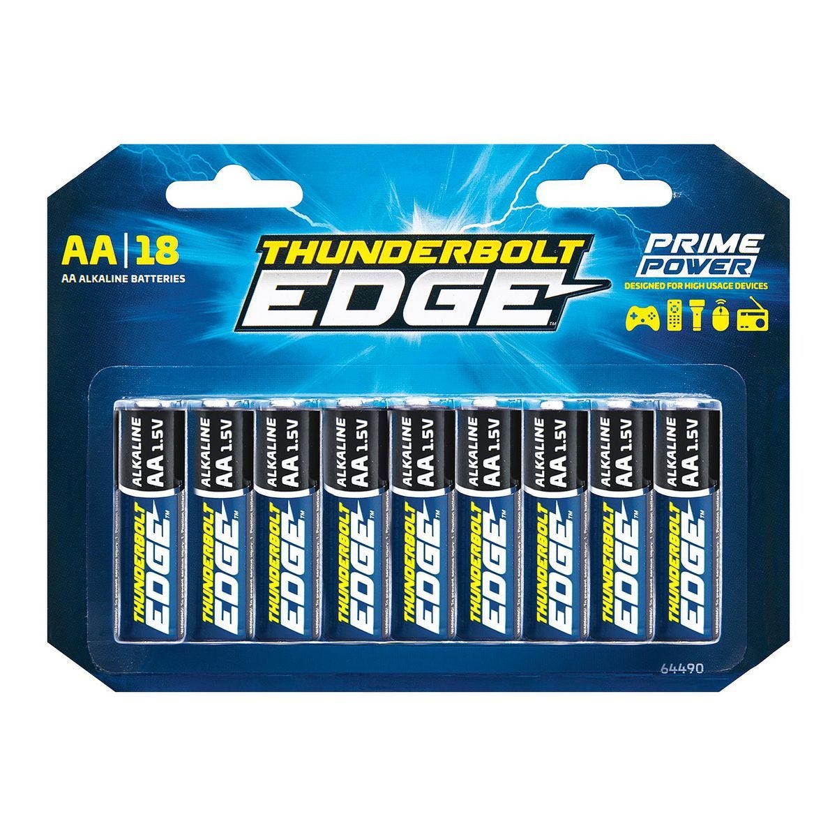 Baterías alcalinas AA PRIME POWER, paquete de 18 unidades | 64490
